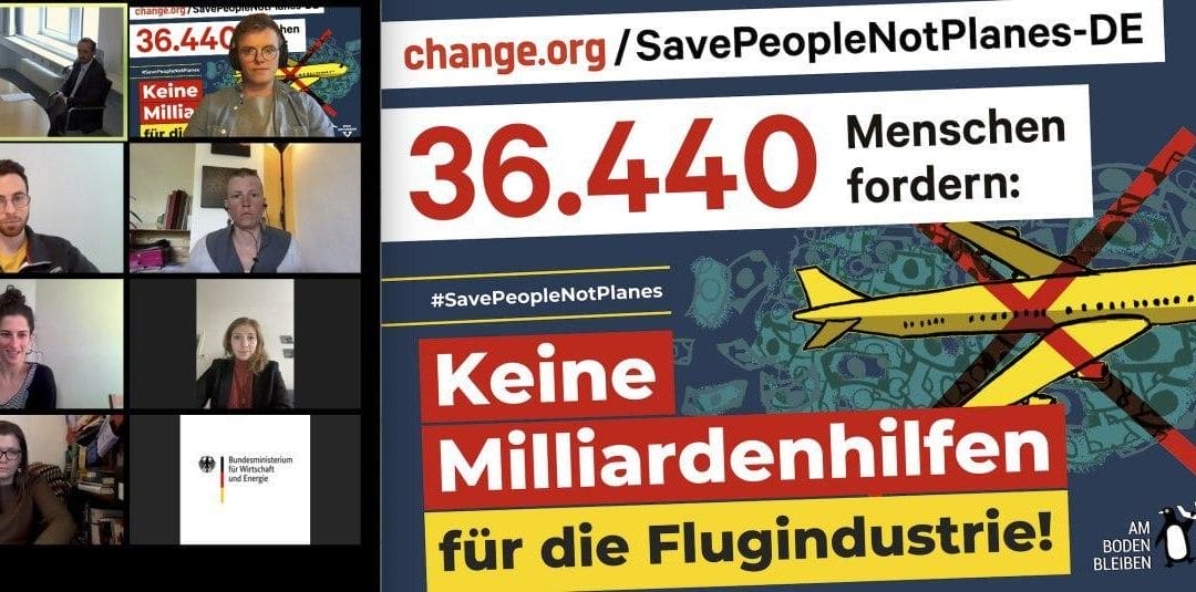 Aktion gegen Rettungspaket für Lufthansa
