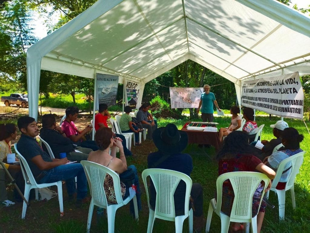 CPOEEM and Otros Mundos represented Stay Grounded at the Mesoamerican Gathering for Social Moments