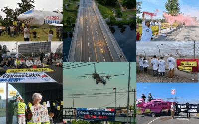 Internationale Aktionswoche gegen Privatjets erreicht ihren Höhepunkt mit der Blockade des Flughafens Farnborough