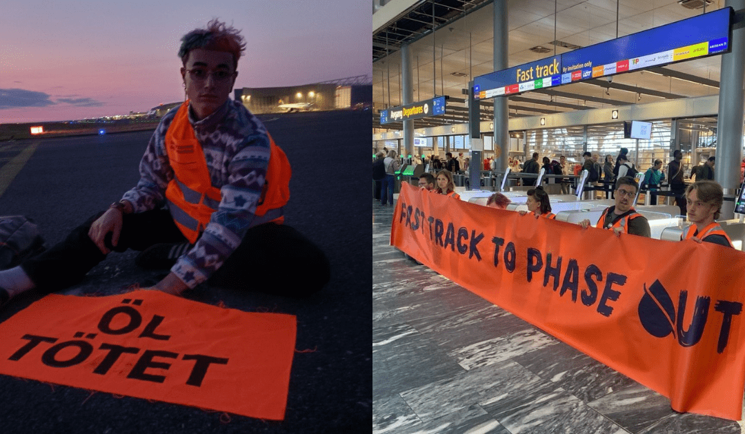 Global airport disruption resumes in the second day of action from Oil Kills – the International Uprising to end fossil fuels