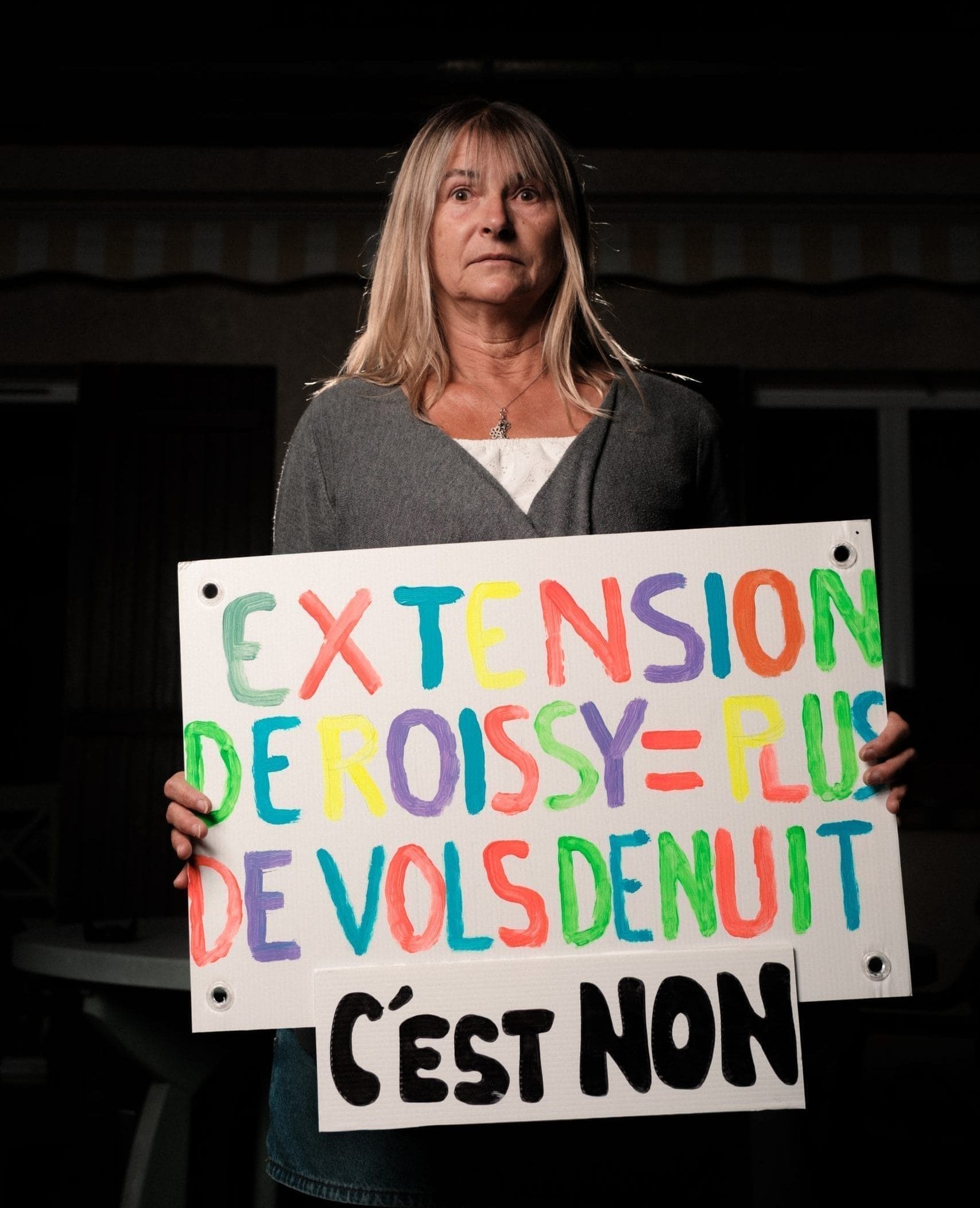 Action on the international day for the ban of night flights in Paris.