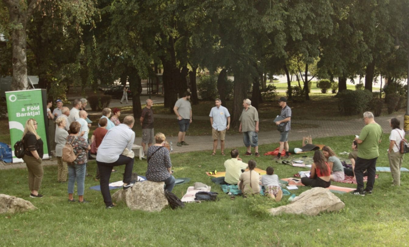 Action on the international day for the ban of night flights in Budapest.