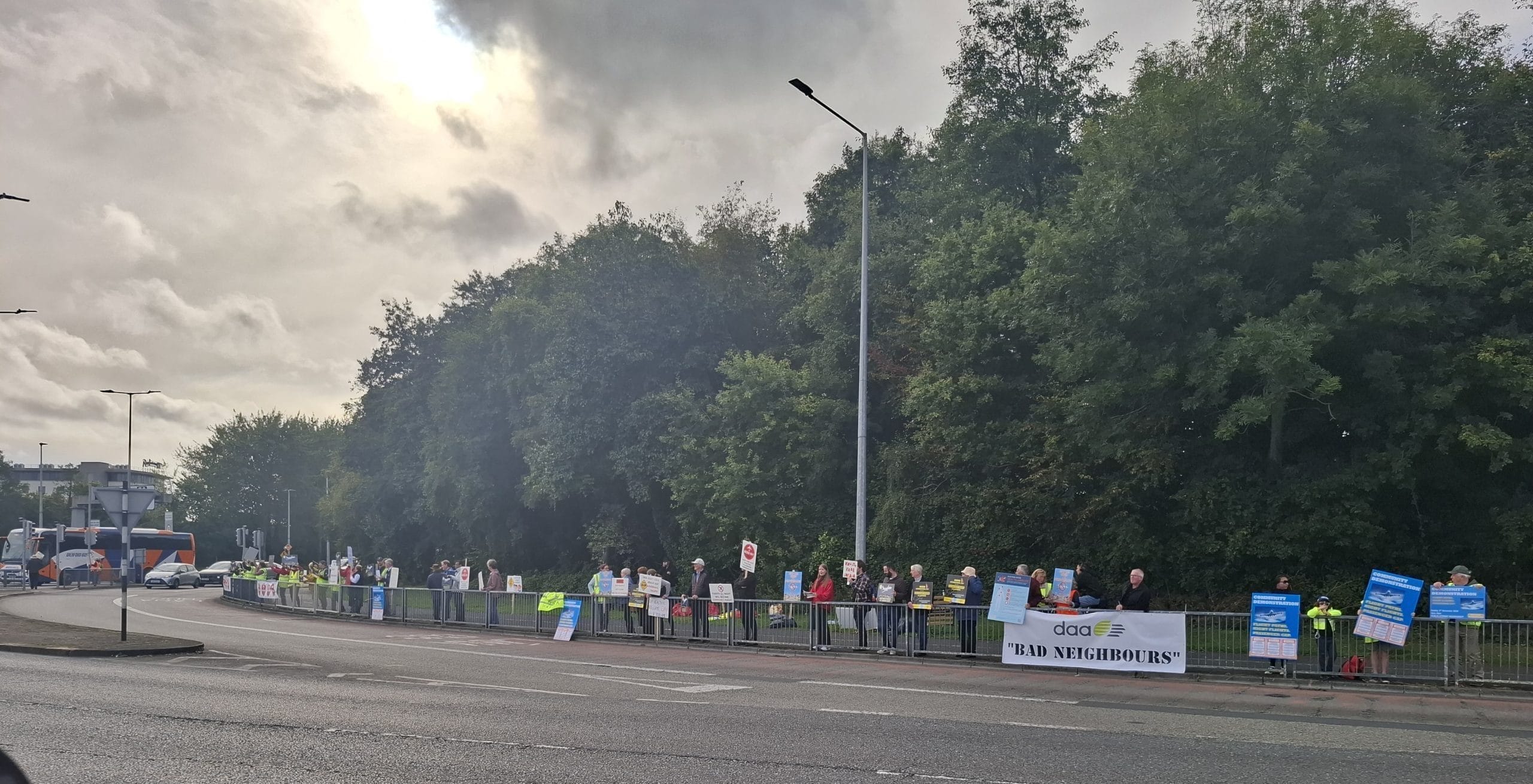 Action on the international day for the ban of night flights in Ireland.