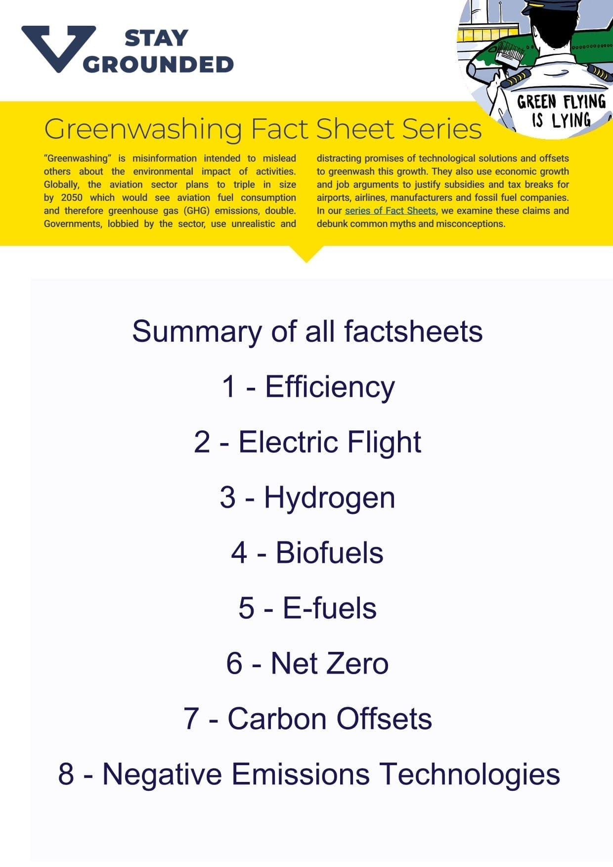 SG Greenwashing Fact Sheets Overview for Publications